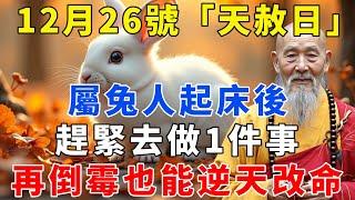 12月26號「天赦日」！屬兔人起床後，趕緊去做1件事，再倒霉也能逆天改命！【禪語明心】#生肖 #運勢 #風水 #財運  #生肖運勢 #生肖運程  #預言