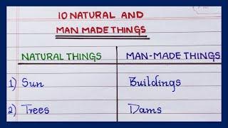 Natural and Man made things | 5 | 10 Natural and Man made things | in English