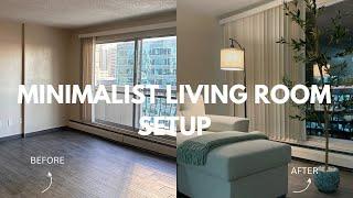 #10 SETTING UP MY MINIMALIST LIVING ROOM, NEW COUCH, AND LOTS OF UNBOXING| LIVING IN CANADA