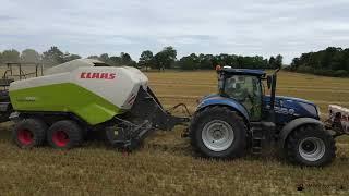 NH T7.270 & BIG CLAAS 3300 QUADRANT