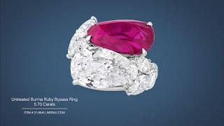 Untreated Burma Ruby Bypass Ring (5.70 Carats) | M.S. Rau