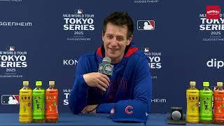 Craig Counsell press conference before Cubs' 2025 MLB Tokyo Series exhibition game vs Yomiuri Giants