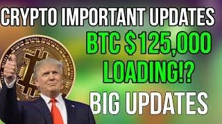 Bitcoin $125,000 loading soon!? | Big update| crypto news in Telugu| Bitcoin news today