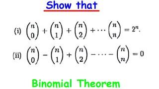 Proofs, Showing that LHS=RHS : Binomial Theorem Expansions