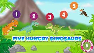 Five Hungry Dinosaurs | Learn Counting Numbers | Nursery Rhymes | Bindi's Music & Rhymes