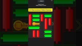 11 December Hamster Kombat Daily Mini Game Puzzle Solved Today #minigame #hamstercombat