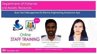 Boat Yard Management & Marine Engineering Assistance App || DFAR Online Staff Training