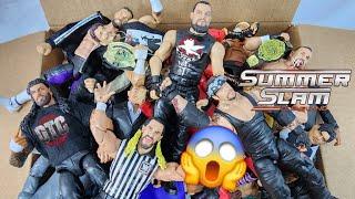 BIG BOX FULL OF CUSTOM WWE SUMMERSLAM ACTION FIGURES