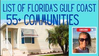 List of 55+ Mobile Home Communities on FL Gulf Coast