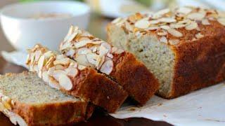 || Delicious eggless banana almond cake recipe || very easy to make