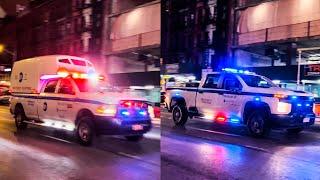 **RARE** NYC MTA Emergency Response Units Respond CODE 3 to Subway FIRE in TIMES SQUARE