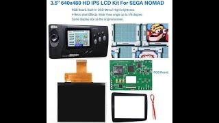 Sega Nomad OSD LCDDRV Upgrade & Compare (RGB LCD kit from ebay)