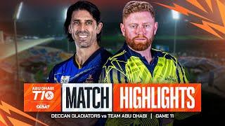 2024 Abu Dhabi T10 I Match 11 Highlights: Deccan Gladiators vs Team Abu Dhabi | Season 8