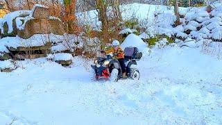 Alex wyjechał swoim quadem na śnieg