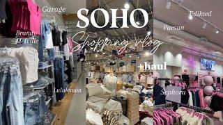 SOHO SHOPPING VLOG️ Come shopping with me in nyc + haul(Brandy Melville, pacsun, edikted, etc..)