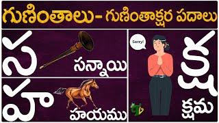 Guninthalu Guninthakshara Padalu | స హ క్ష గుణింత పదాలు | Sa Ha Ksha Gunintha Padalu |Telugu Vanam