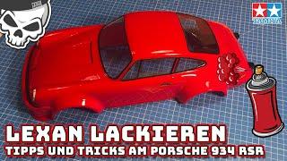 RC Lexan body painting with PS paint from Tamiya Tips and tricks on the Porsche 934 RSR