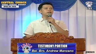 JMCIM | Testimony Portion | Bel. Bro. Andrew Manzano | April 5, 2020