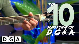 Play 10 guitar songs with 3 EASY chords | D, G and A major