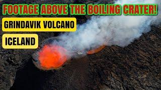 Above The Boiling Volcano! 4K Flight Above The Icelandic Volcano. Iceland Eruption. April 7, 2024