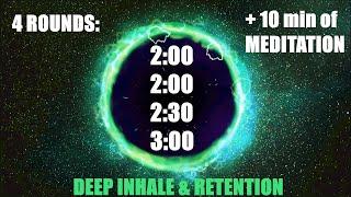 4 rounds Deep Inhale [Wim Hof] - space drums & 10 min meditation