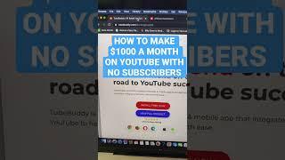 How To Make $1000 A Month On YouTube With No Subscribers: TubeBuddy Affiliate Review #shorts