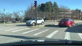 Driving around downtown Lowell Massachusetts and Umass Lowell