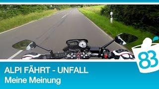 "alpi fährt" Unfall - MotoVlogger hat Unfall und Fußgänger stirbt