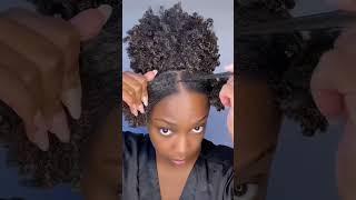 Natural hairstyles for short hair #shorts