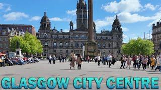 Sunny Walk in Glasgow Scotland | 2024