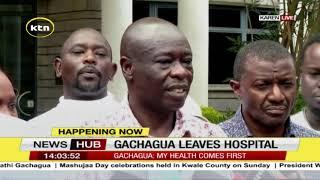 Impeached DP Gachagua speaks after leaving Hospital