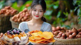 Lam Anh Makes Five-Color Sweet Potato Dessert, Crispy Fried Sweet Potato | Nguyễn Lâm Anh