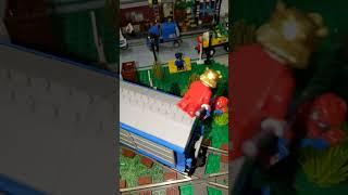 Painter is painting Lord Hubelchlotz fighting Spiderman