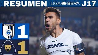 Querétaro 1-1 Pumas, Salvio rescata el empate para los universitarios / J17 CL24