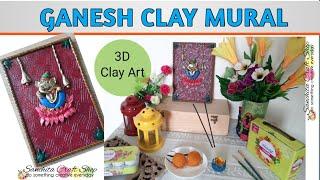 Ganesh Clay Mural/ Traditional Wall decor/ Festive wall art/ Clay art/ Mouldit clay art/ Clay Craft