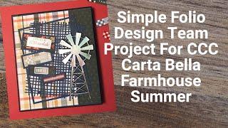 Small Folio | Country Craft Creations Design Team Project | Carta Bella Summer Farmhouse