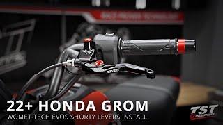 How to install Womet-Tech Evos Shorty Levers on a 2022+ Honda Grom by TST Industries