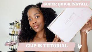 CURLS QUEENS CLIP IN TUTORIAL | SUPER QUICK LOW TENSION PROTECTIVE HAIRSTYLE