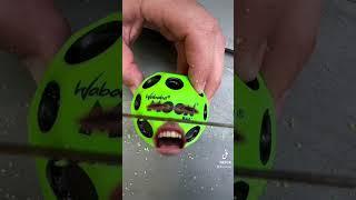 Have you ever cut a Moon Ball?  #waboba #moonball #bouncyball #toy #outdoortoys #comedy