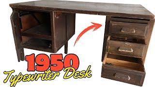 I Restored a 1950s Broken Typewriter Desk | Furniture Restoration