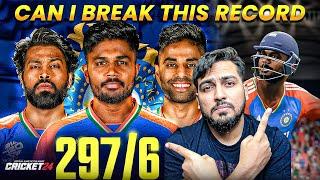 Can I Break India 297 Highest T20I Score Record In Cricket 24 HARDEST Difficulty? | RtxVivek