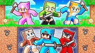BOYS vs GIRLS Manhunt in Minecraft!