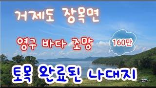 거제도 장목면 토지 매매- 바다 영구 조망 토목 완료 나대지. 평당 160만, 카페 가능함.