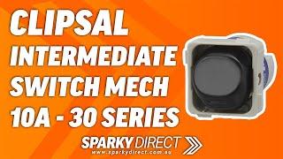 Clipsal 30MI-BK | 10Amp Intermediate Switch Mech (30 Series) | Black