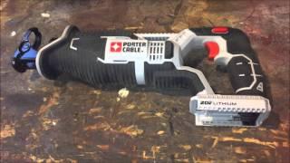 Porter Cable 20v Lithium Ion Tiger Saw Review and Demonstration (PCC670B)