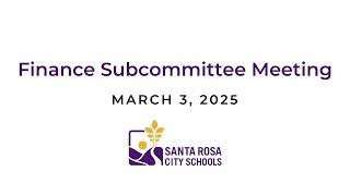 Finance Subcommittee - 3/3/2025