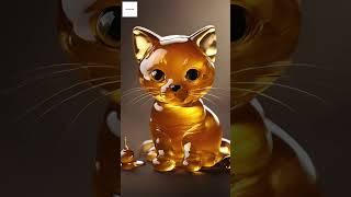 A little cat made with honey | AI arts #artwork #imagination #ai #aiart #kidsvideo