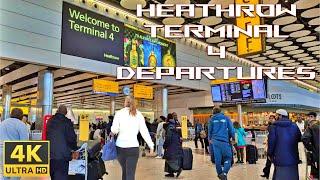 London Heathrow Terminal 4 Departures / Check in walking tour | LHR T4