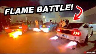 CRAZIEST Mustang Revving & Flame Battle Ever! Insanely Loud Revs