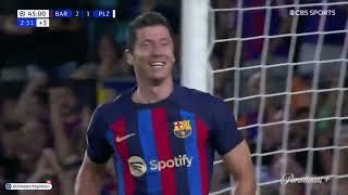 Robert Lewandowski Completes Hat Trick in Barcelona UCL Debut | UCL MD 1 | CBS Sports Golazo